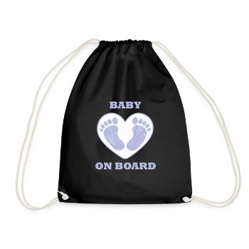 Bébé Pieds bébé Bébé Parents Bébé sur conseil Enceinte - Sac de sport léger - noir - Devant