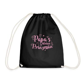 Papa's kleine Prinzessin - Turnbeutel - Schwarz - Vorne