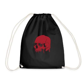Skull Street Art Graffiti Spray Art - Drawstring Bag - black - Front