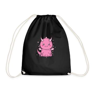 petit bébé dragon créature mythique conte de fées - Sac de sport léger - noir - Devant