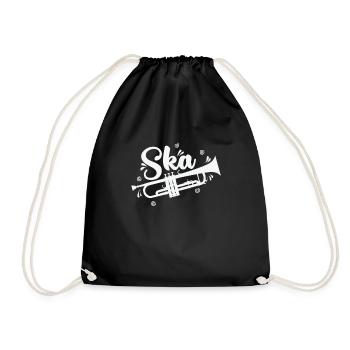Ska Trumpet Swing Jazz Music Style - Drawstring Bag - black - Front