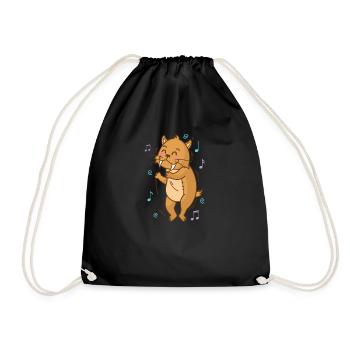 Le tigre à dents de sabre aime la musique prédateur sauvage - Sac de sport léger - noir - Devant