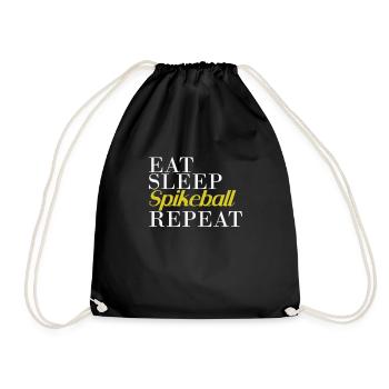 Eat Sleep Spikeball Repeat Roundball - Turnbeutel - Schwarz - Vorne