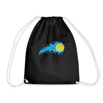 Wasserball Mannschaft Ballsport Hobby - Turnbeutel - Schwarz - Vorne