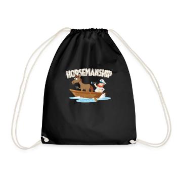 Horsemanship für Reiter und Pferd - Turnbeutel - Schwarz - Vorne