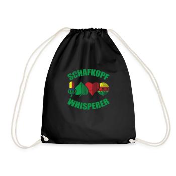 Schafkopf Whisperer Kartenspiel Spielkarte - Turnbeutel - Schwarz - Vorne