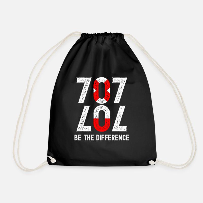 707 LOL Be the Difference Optimist Nerd - Turnbeutel - Schwarz