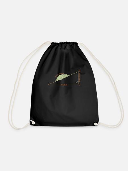 Hypotenuse Hippotenuse für Mathe Nilpferd - Turnbeutel - Schwarz