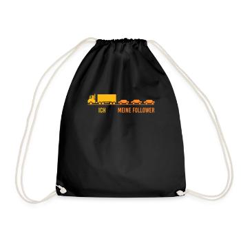 Les camions et mes followers - Sac de sport léger - noir - Devant