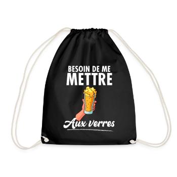 Besoin De Me Mettre Aux Verres Humour Apéro - Sac de sport léger - noir - Devant