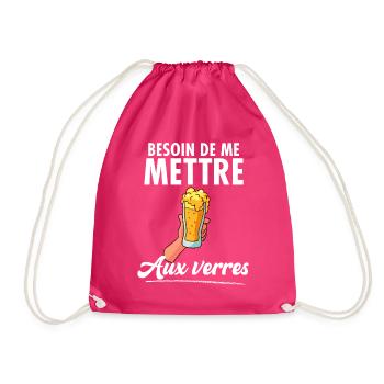 Besoin De Me Mettre Aux Verres Humour Apéro - Sac de sport léger - fuchsia - Devant