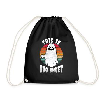 This is boo sheet Halloween - Drawstring Bag - black - Front
