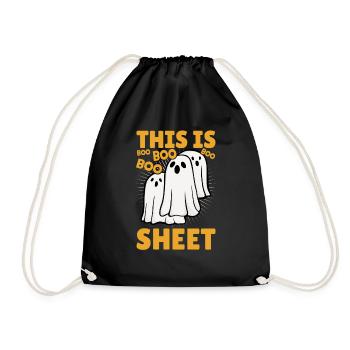 This is boo sheet Halloween - Drawstring Bag - black - Front
