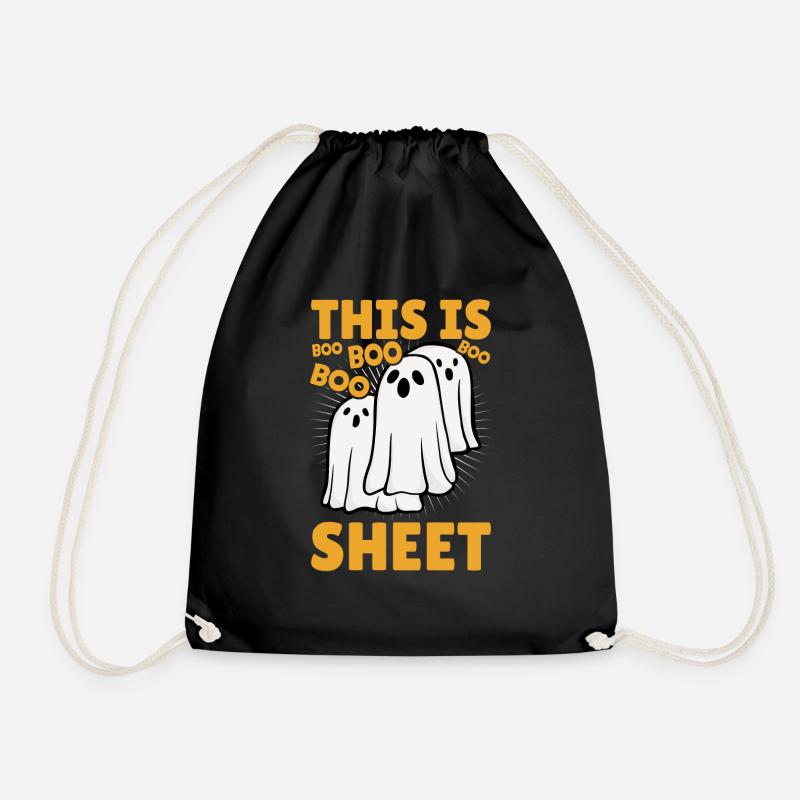 This is boo sheet Halloween - Drawstring Bag - black