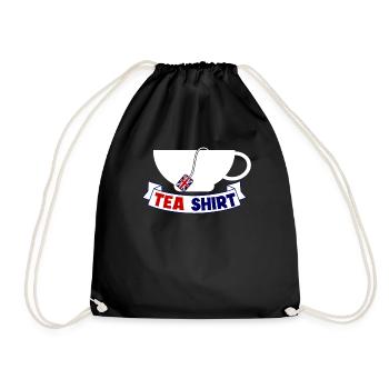 Tea shirt for tea drinkers - Drawstring Bag - black - Front
