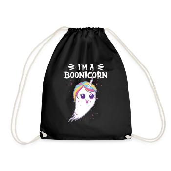 Halloween Einhorn Boonicorn Kostüm - Turnbeutel - Schwarz - Vorne