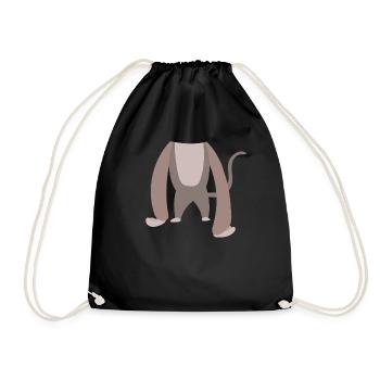 MONKEY Costume Halloween - Drawstring Bag - black - Front