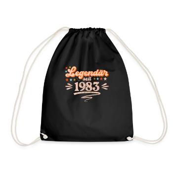 Legendär seit 1983 zum 40 Geburtstag - Turnbeutel - Schwarz - Vorne