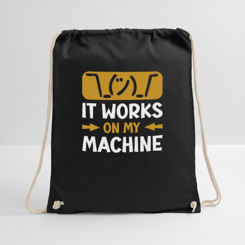 It works on my Machine for programmers Drawstring Bag