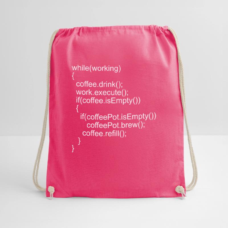 Quellcode Programmcode für Programmierer Turnbeutel