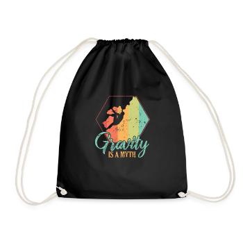 Gravity is a Myth Hobby Klettern Bouldern - Turnbeutel - Schwarz - Vorne