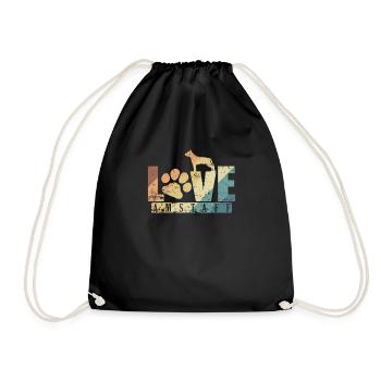 Love American Staffordshire Terrier - Drawstring Bag - black - Front