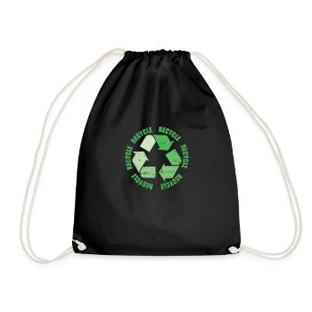 Recycler pour un environnement vert Protection de l’environnement - Sac de sport léger - noir - Devant
