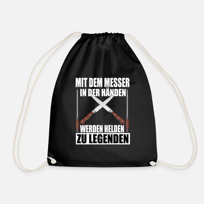 Fleischer Metzger Schlachter Messer - Turnbeutel - Schwarz