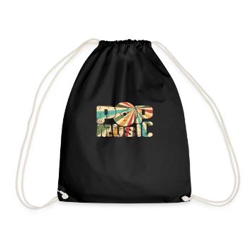 Pop Music Music Genre Singers Stars - Drawstring Bag - black - Front