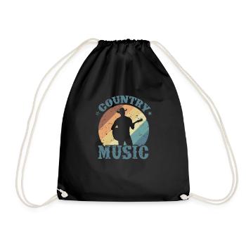 Country Music USA Amerika Cowboys - Turnbeutel - Schwarz - Vorne