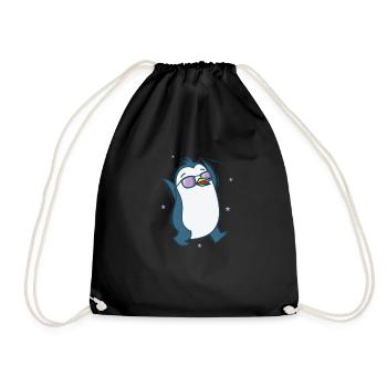 Pinguin Antarktis Vogel Tier - Turnbeutel - Schwarz - Vorne