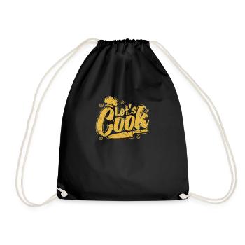 Let's Cook Chef Hobby Food Kitchen - Drawstring Bag - black - Front