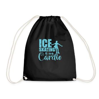 Le patinage sur glace est mon Cardio Schlittschuhlaufen - Sac de sport léger - noir - Devant