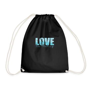 Amour Patinage sur glace Patinage sur glace Patinoire - Sac de sport léger - noir - Devant