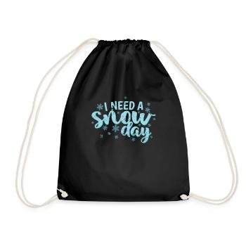 J’ai besoin d’un jour de neige Saison hivernale Toboggan - Sac de sport léger - noir - Devant