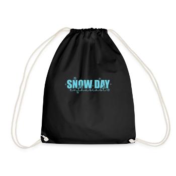 Snow Day Enthusiast Winter Season - Drawstring Bag - black - Front