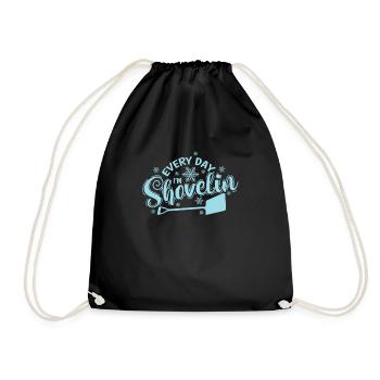 Every Day I'm Shovelin Snow Winter - Drawstring Bag - black - Front