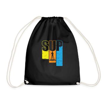 SUP Water Sports Stand up Paddle Sun - Drawstring Bag - black - Front