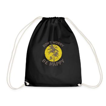 Ne vous inquiétez pas, soyez heureux Tree Palm Holiday - Sac de sport léger - noir - Devant