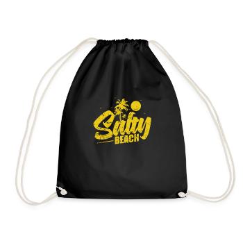 Salty Beach Palm Tree Vacances - Sac de sport léger - noir - Devant
