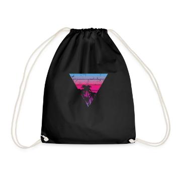 Palm Coconut Holidays Beach - Drawstring Bag - black - Front