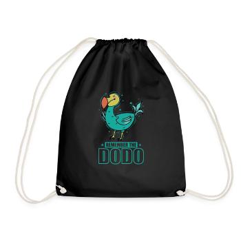 Remenber the Dodo Bird from Mauritius - Drawstring Bag - black - Front