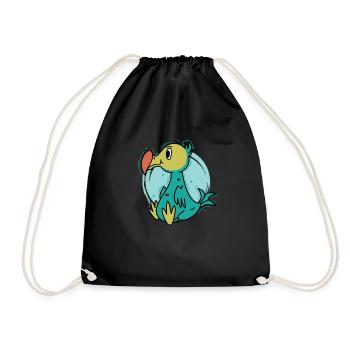 Dodo Bird of Mauritius Island - Drawstring Bag - black - Front