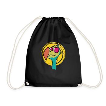 cool dodo bird from Mauritius - Drawstring Bag - black - Front