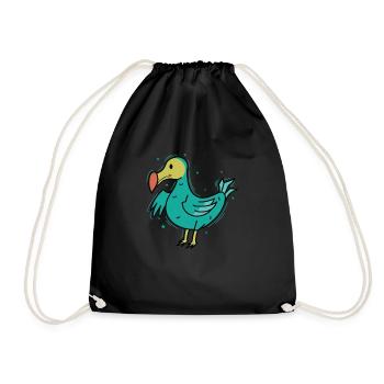 cute dodo bird from Mauritius - Drawstring Bag - black - Front