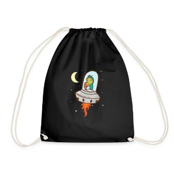 Dodo in space Bird from Mauritius - Drawstring Bag - black - Front