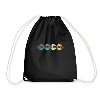 Just a Girl who loves vinyl music - Drawstring Bag - black - Front