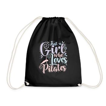 Just a Girl who Loves Pilates Powerhouse - Drawstring Bag - black - Front