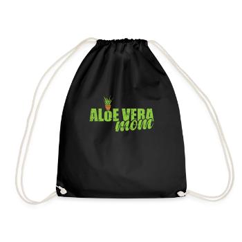 Aloe Vera Mom Medicinal Plant Medicine Cosmetics - Drawstring Bag - black - Front