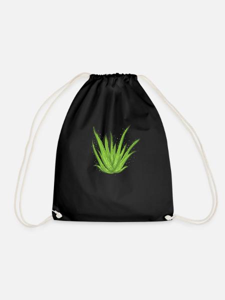 Aloe Vera Creme Kosmetik Natur - Turnbeutel - Schwarz